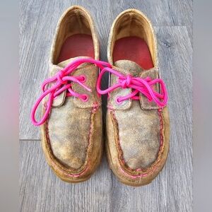 Twisted X Pink Breast Cancer Awarenedd Leather Shoes Size Kids 3